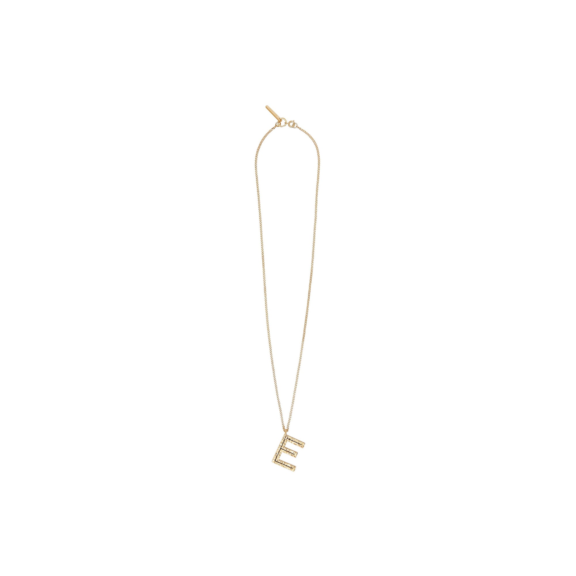 Collier plaqué or avec bijou alphabet « E » - Or Clair