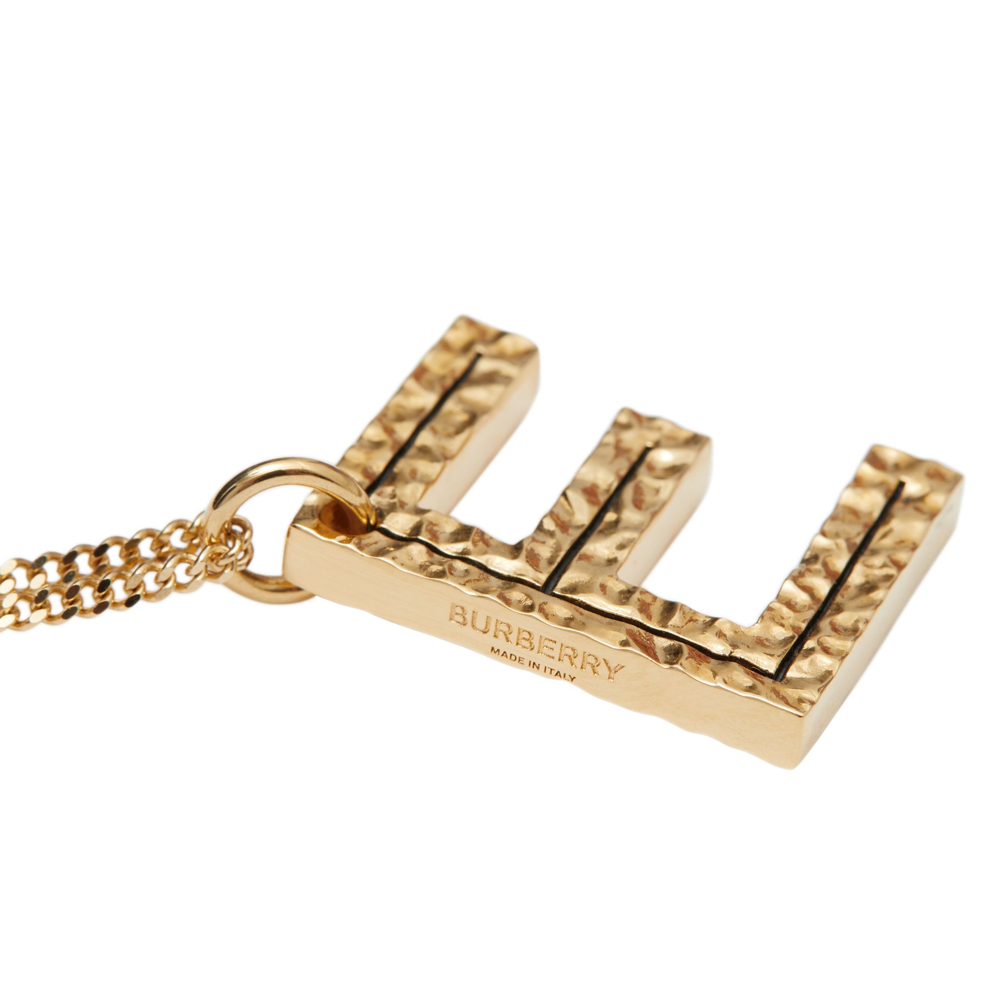 Collier plaqué or avec bijou alphabet « E » - Or Clair