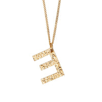 Collier plaqué or avec bijou alphabet « E » - Or Clair