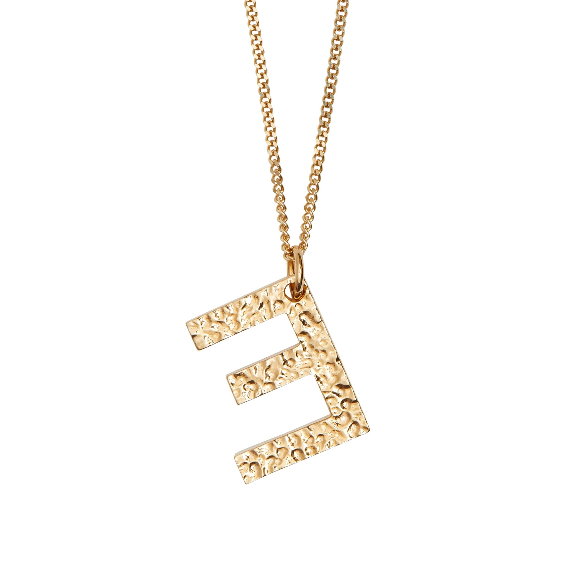 Collier plaqué or avec bijou alphabet « E » - Or Clair