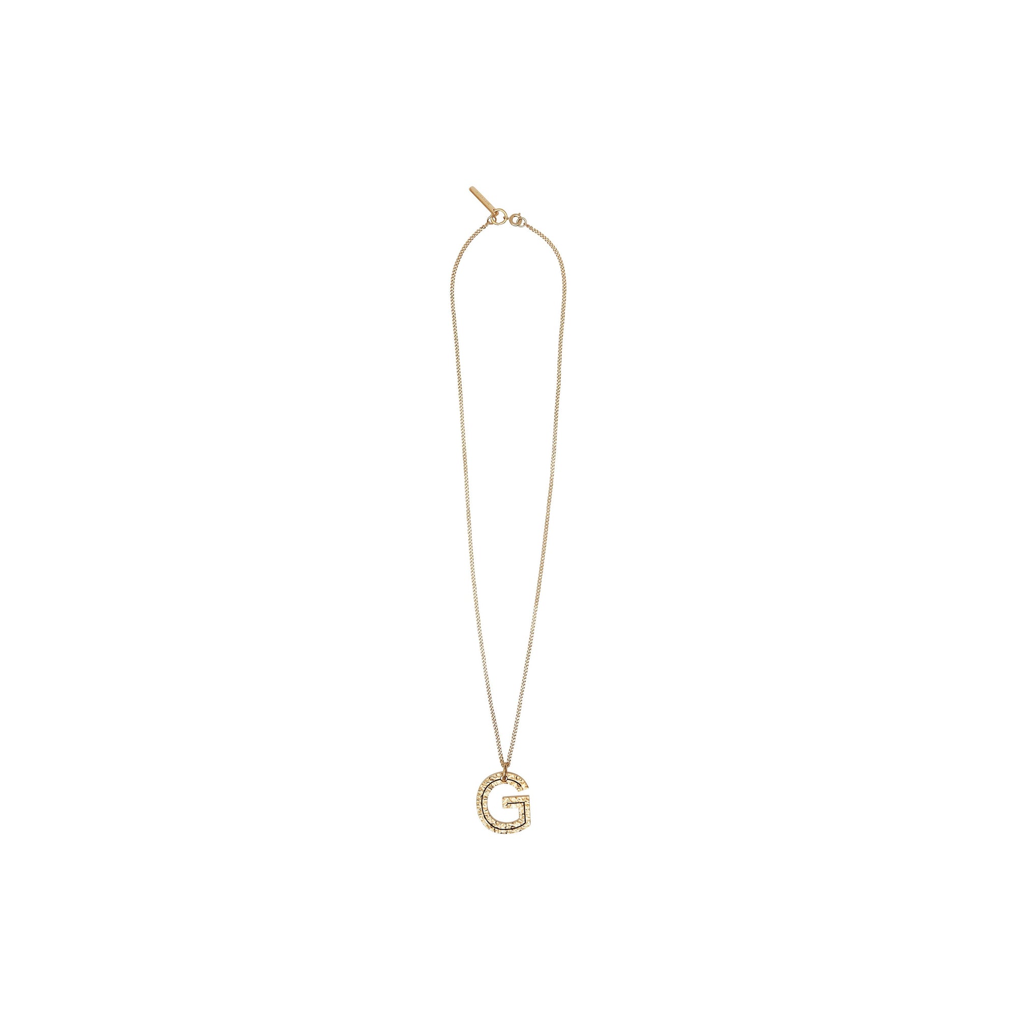 Collier plaqué or avec bijou alphabet « G » - Or Clair