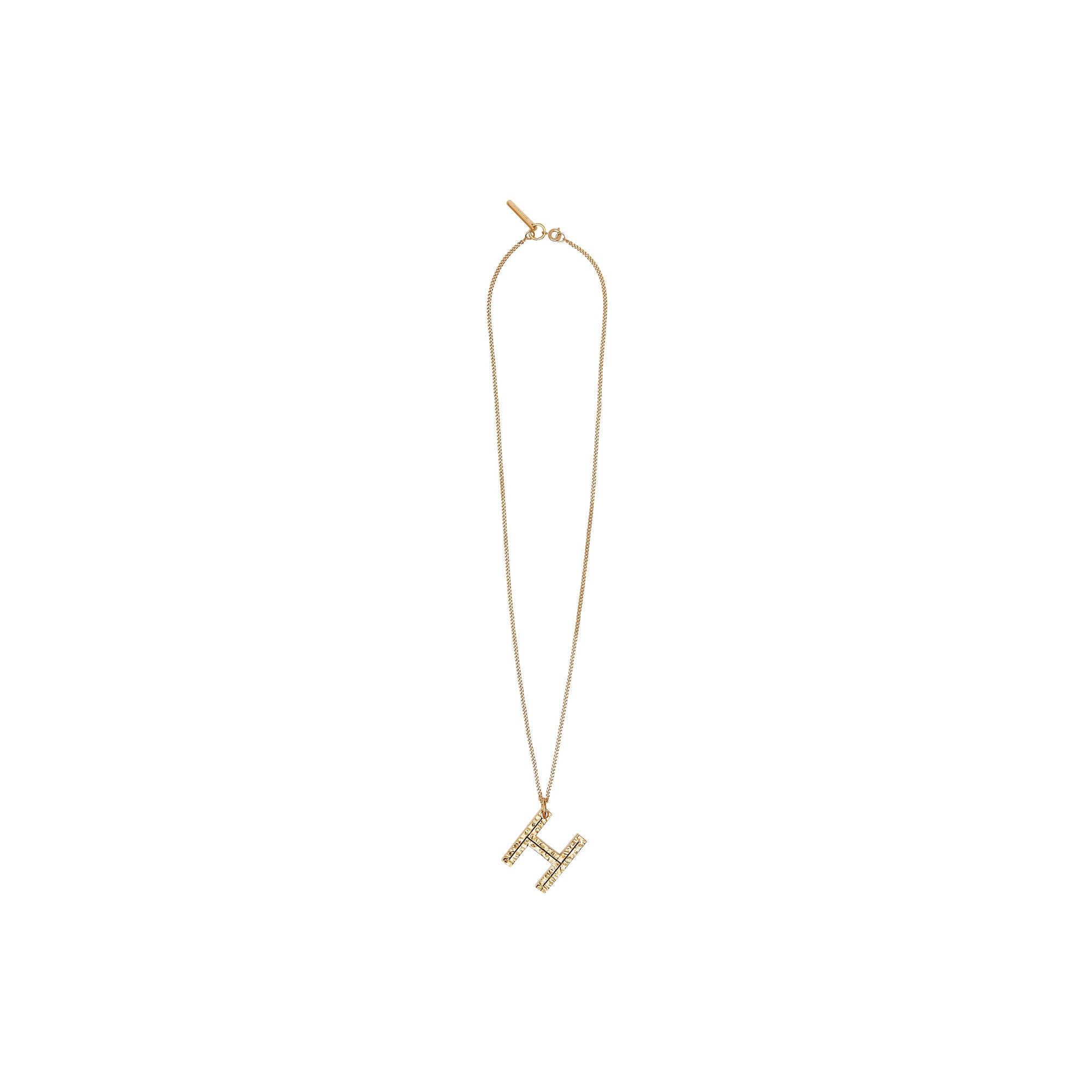 Collier plaqué or avec bijou alphabet « H » - Or Clair