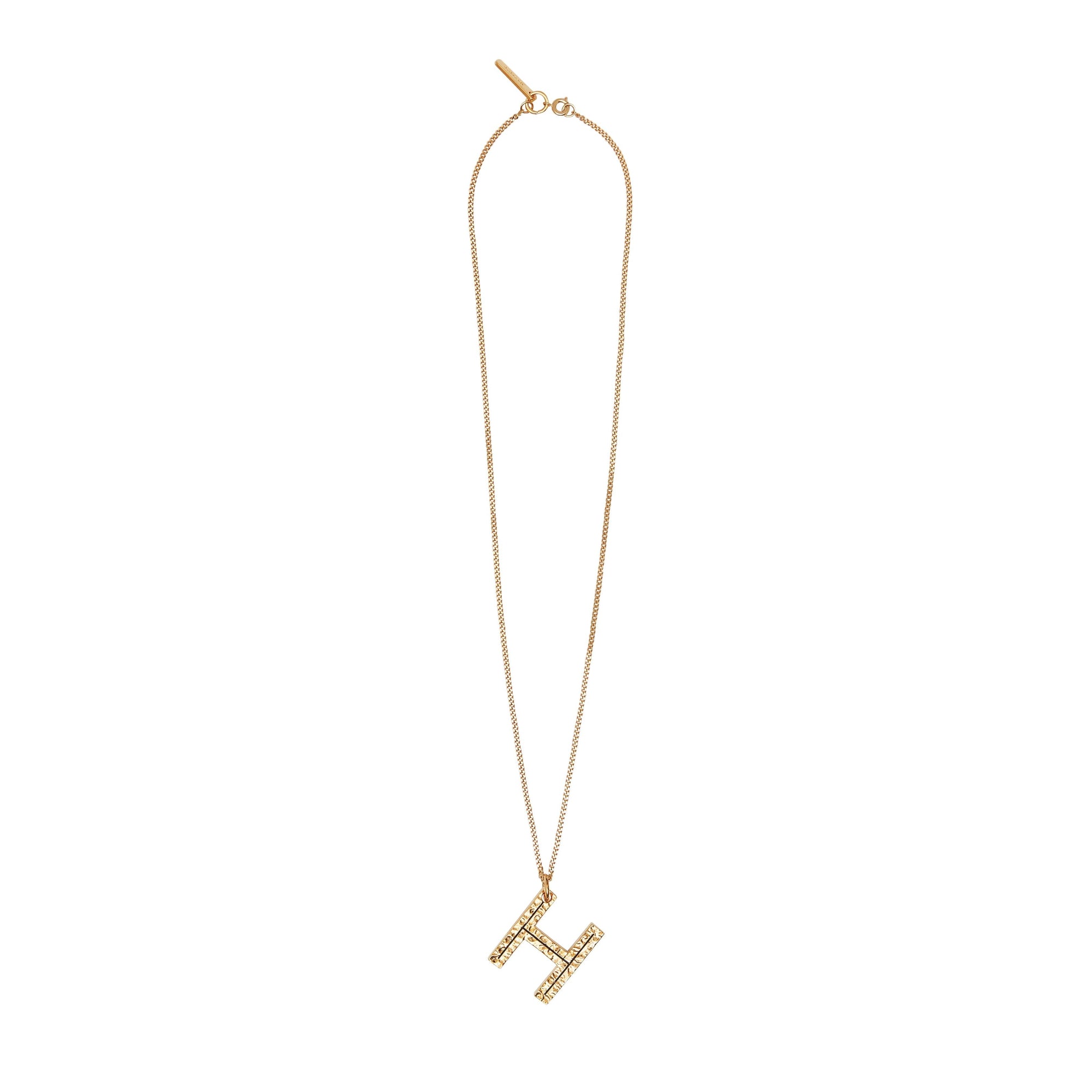 LIGHT GOLD Collier plaqué or avec bijou alphabet « H »