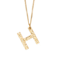 LIGHT GOLD Collier plaqué or avec bijou alphabet « H »