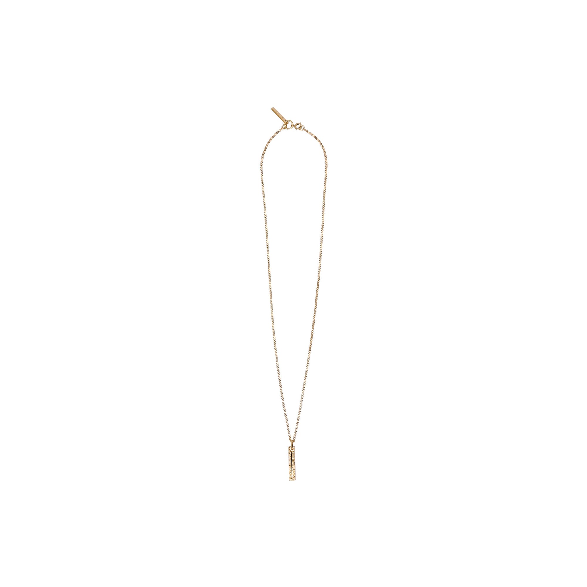 Collier plaqué or avec bijou alphabet « I » - Or Clair