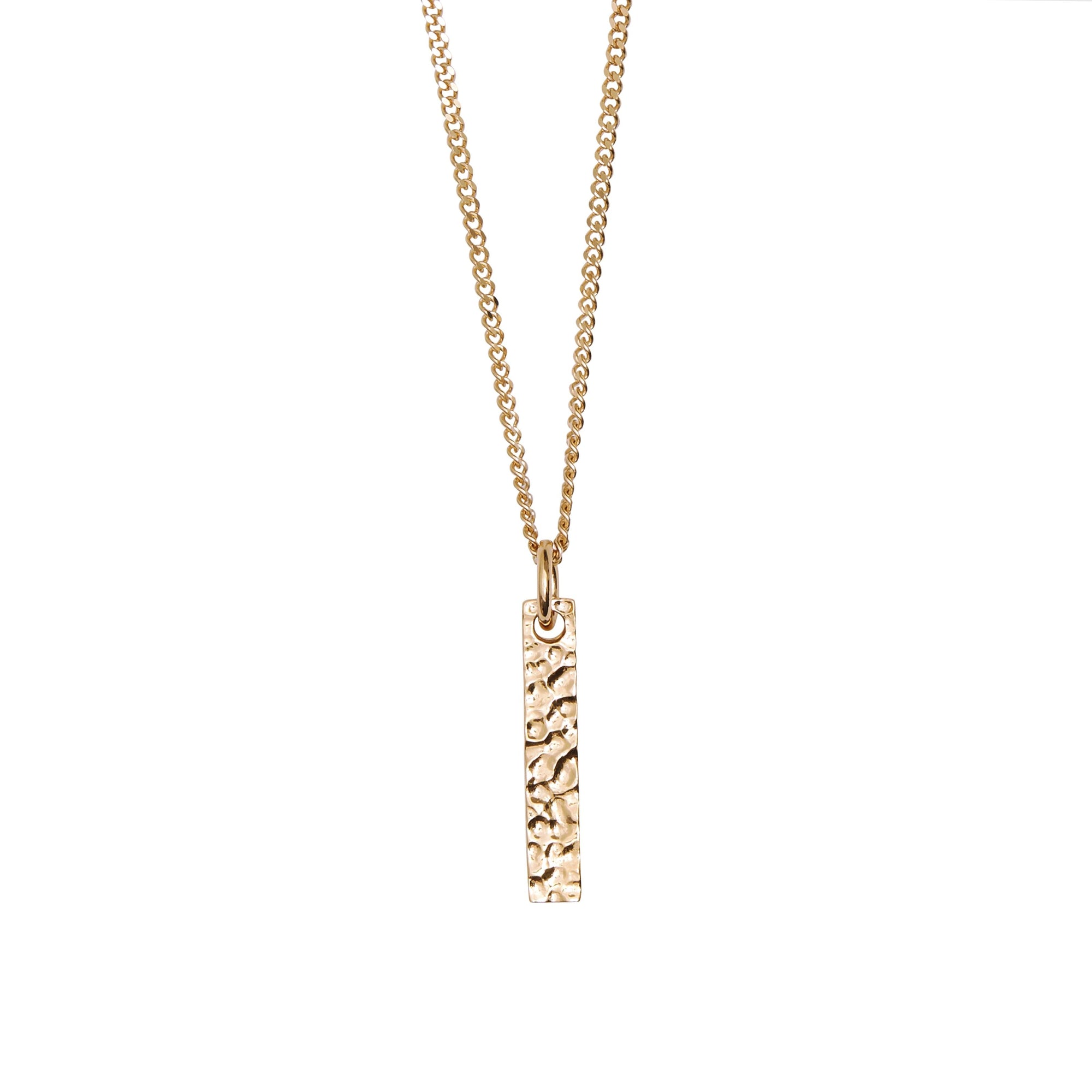 Collier plaqué or avec bijou alphabet « I » - Or Clair