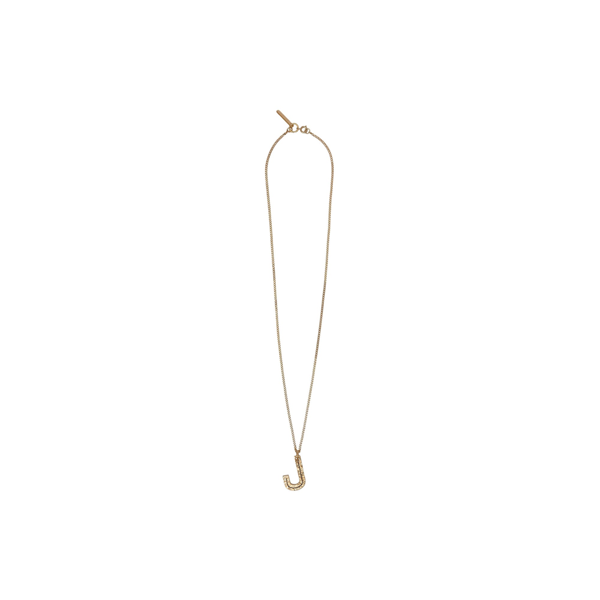Collier plaqué or avec bijou alphabet « J » - Or Clair