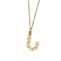Collier plaqué or avec bijou alphabet « J » - Or Clair