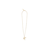 Collier plaqué or avec bijou alphabet « K » - Or Clair