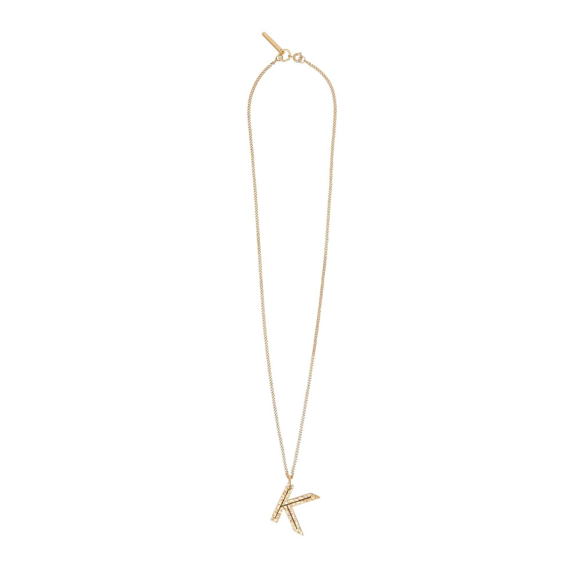 LIGHT GOLD Collier plaqué or avec bijou alphabet « K »