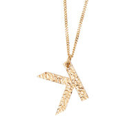LIGHT GOLD Collier plaqué or avec bijou alphabet « K »