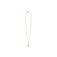 Collier plaqué or avec bijou alphabet « L » - Or Clair