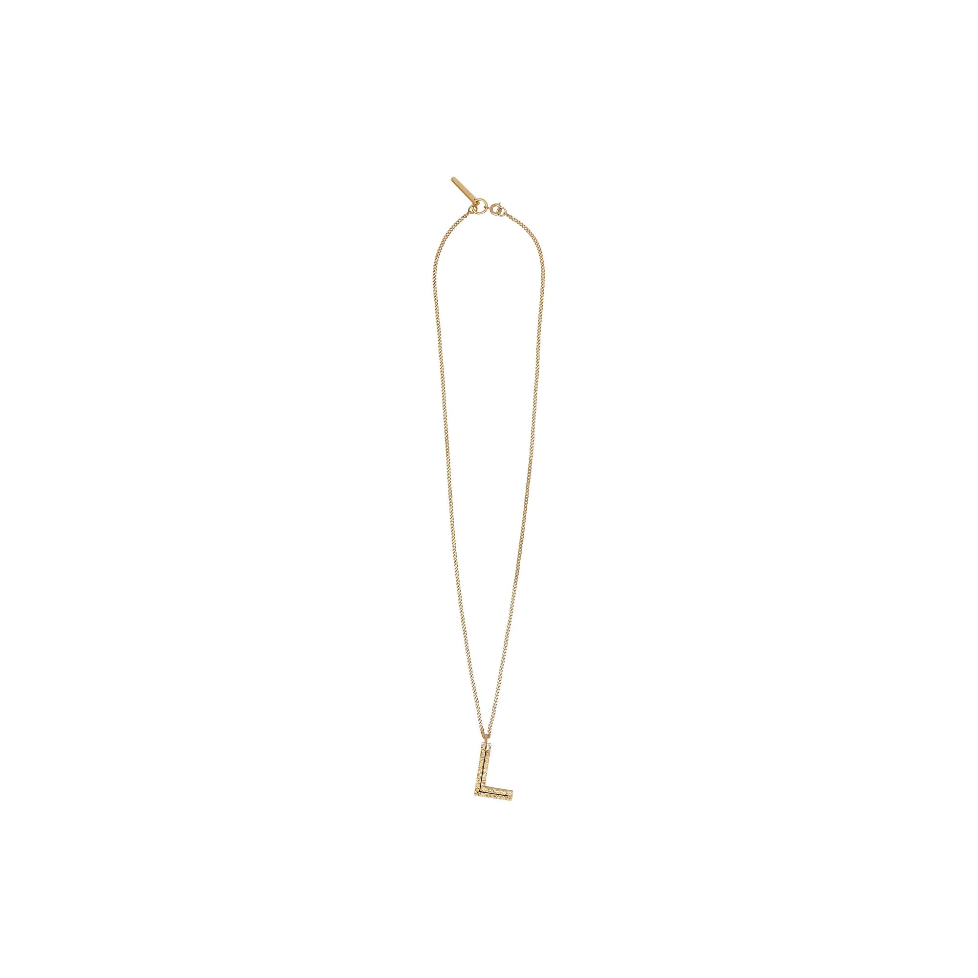 Collier plaqué or avec bijou alphabet « L » - Or Clair