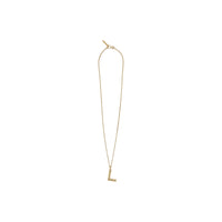 Collier plaqué or avec bijou alphabet « l » - Or clair
