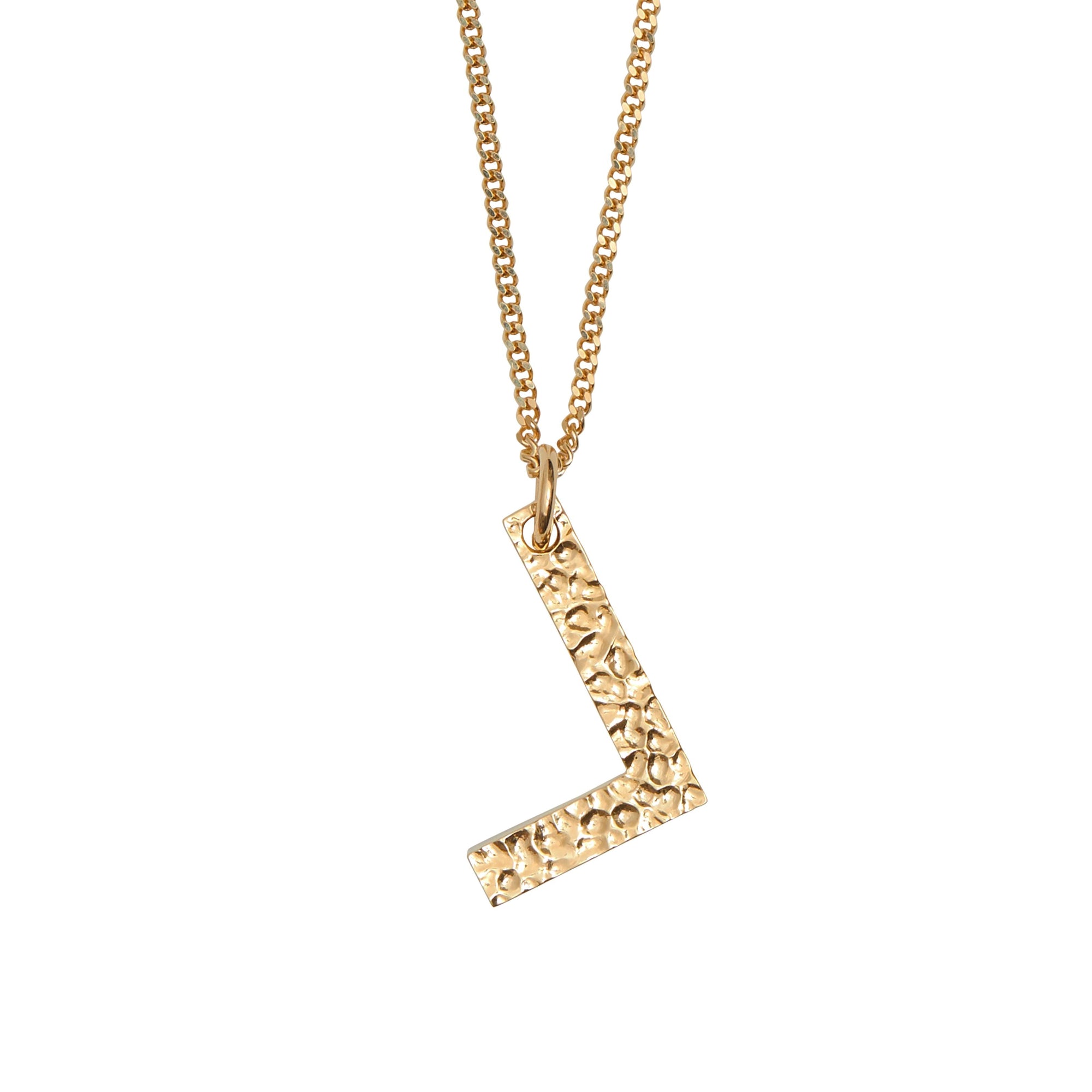 LIGHT GOLD Collier plaqué or avec bijou alphabet « L »