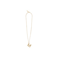 Collier plaqué or avec bijou alphabet « M » - Or Clair