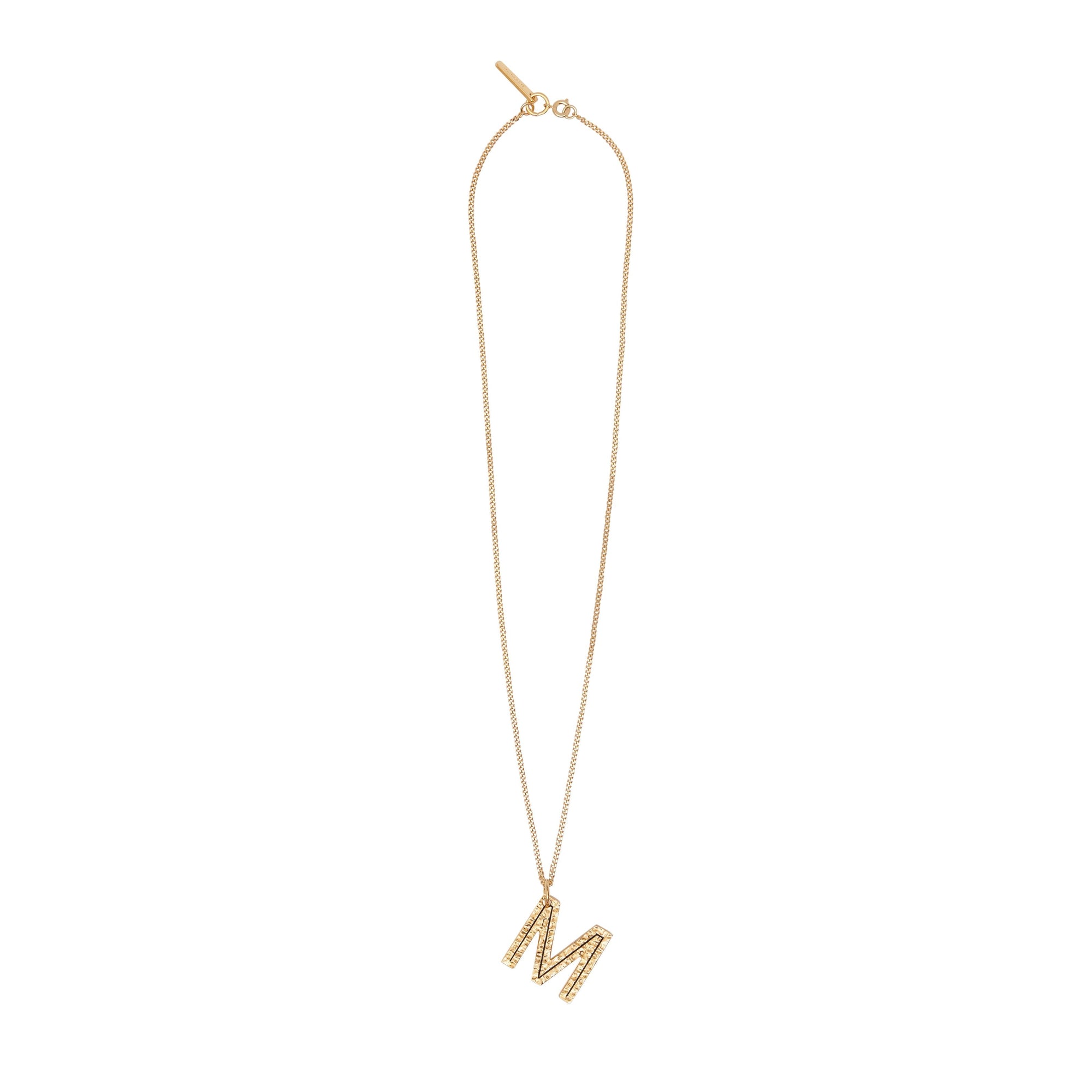 LIGHT GOLD Collier plaqué or avec bijou alphabet « M »
