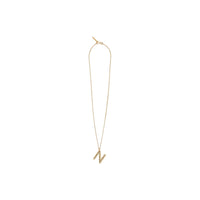 Collier plaqué or avec bijou alphabet « N » - Or Clair