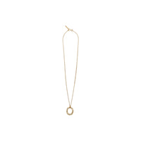 Collier plaqué or avec bijou alphabet « O » - Or Clair