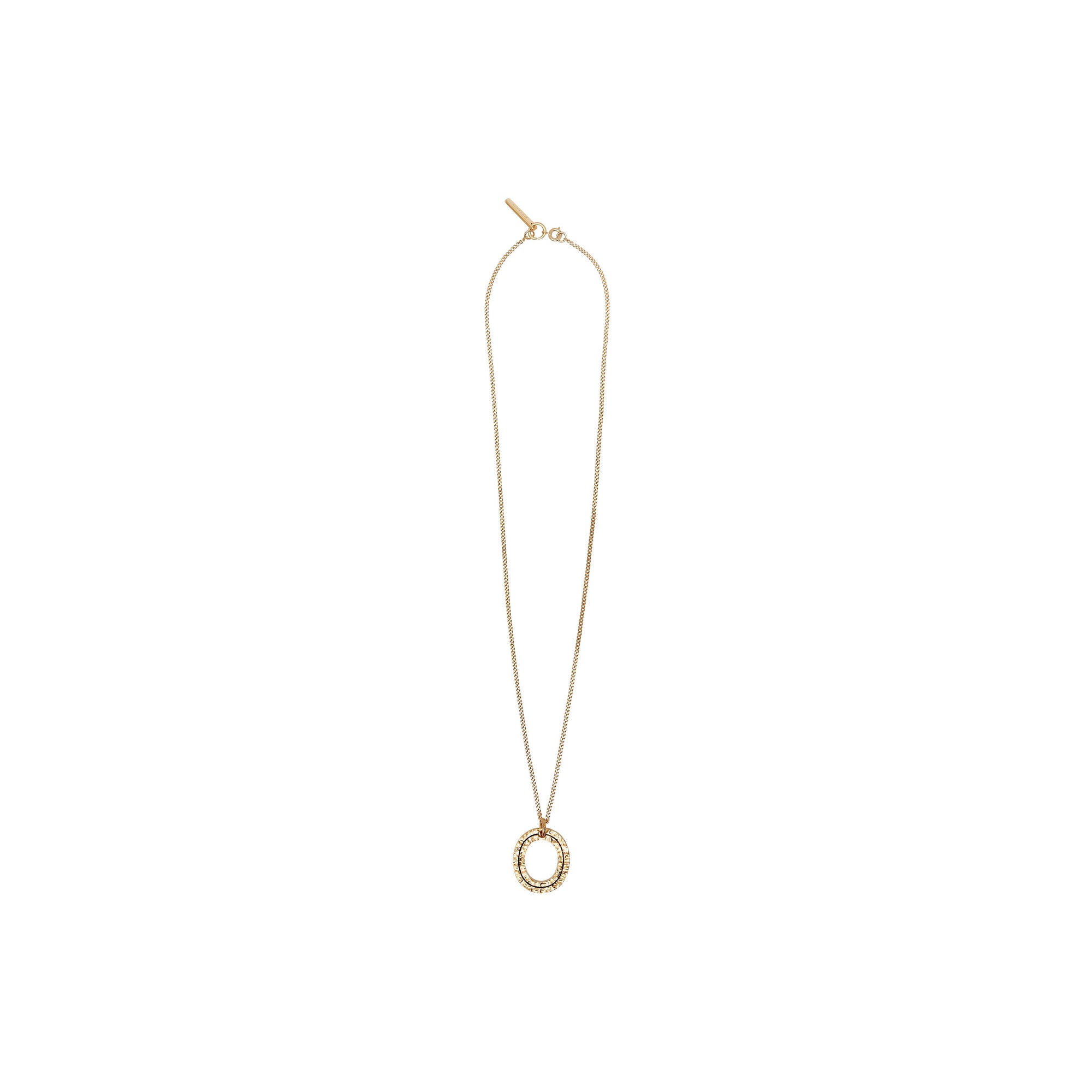 Collier plaqué or avec bijou alphabet « O » - Or Clair
