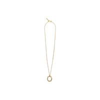 Collier plaqué or avec bijou alphabet « o » - Or clair