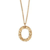 Collier plaqué or avec bijou alphabet « O » - Or Clair