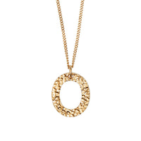 Collier plaqué or avec bijou alphabet « o » - Or clair