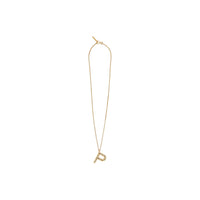 Collier plaqué or avec bijou alphabet « P » - Or Clair