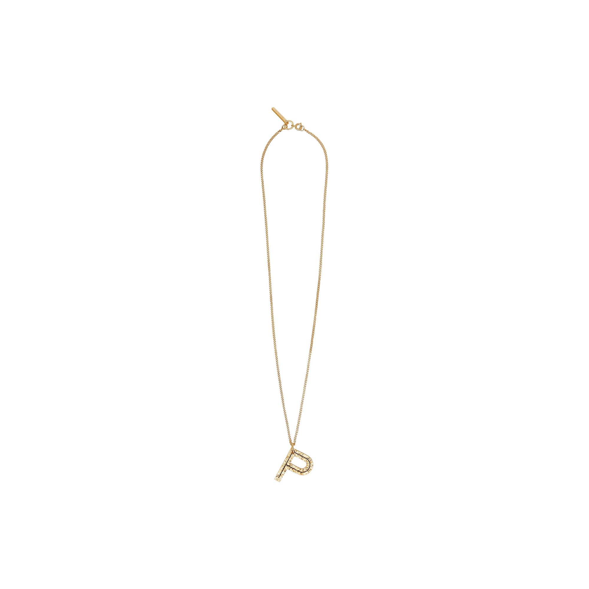 Collier plaqué or avec bijou alphabet « P » - Or Clair