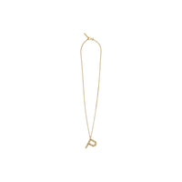 Collier plaqué or avec bijou alphabet « p » - Or clair