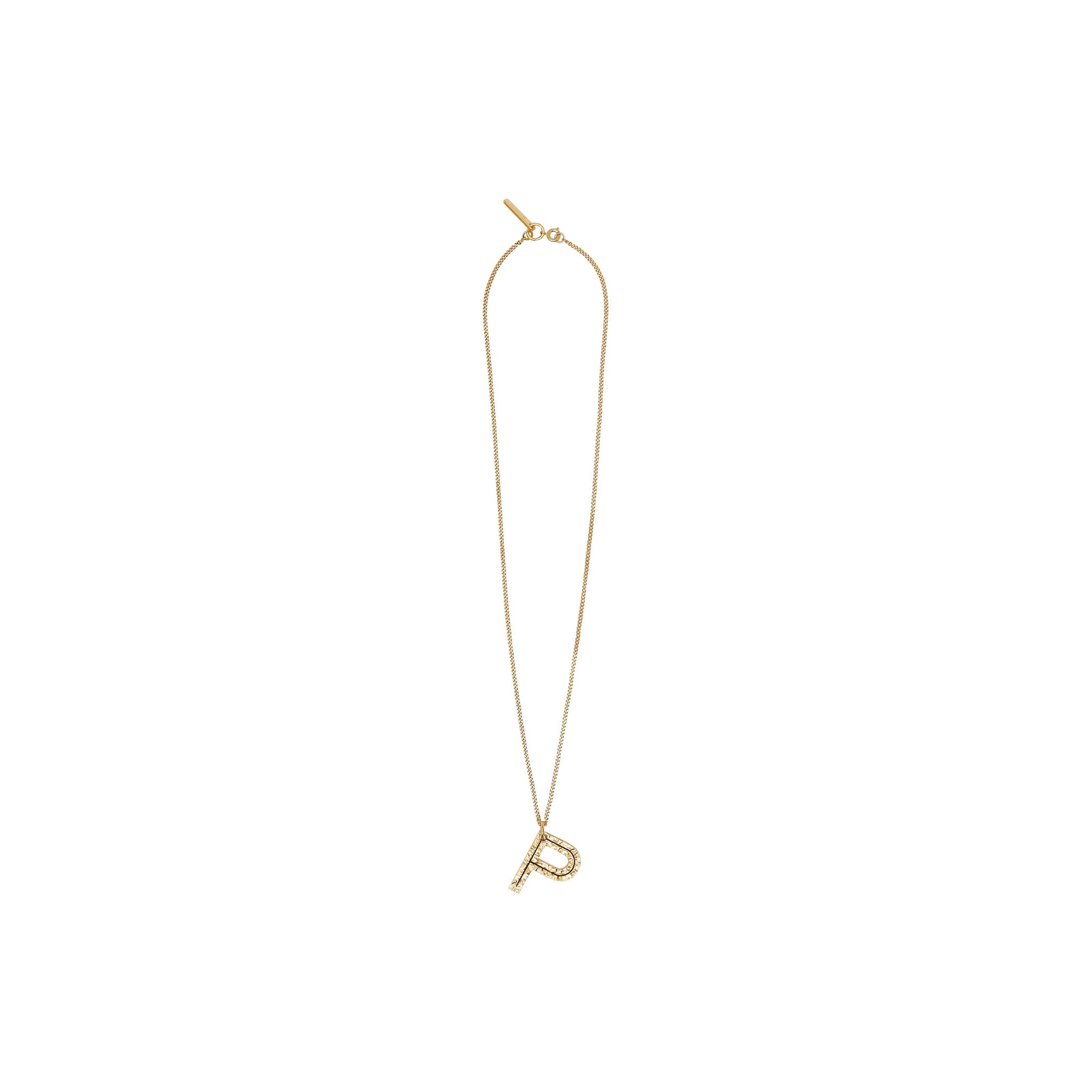 Collier plaqué or avec bijou alphabet « p » - Or clair