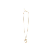 Collier plaqué or avec bijou alphabet « s » - Or clair
