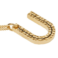 Collier plaqué or avec bijou alphabet « u » - Or clair