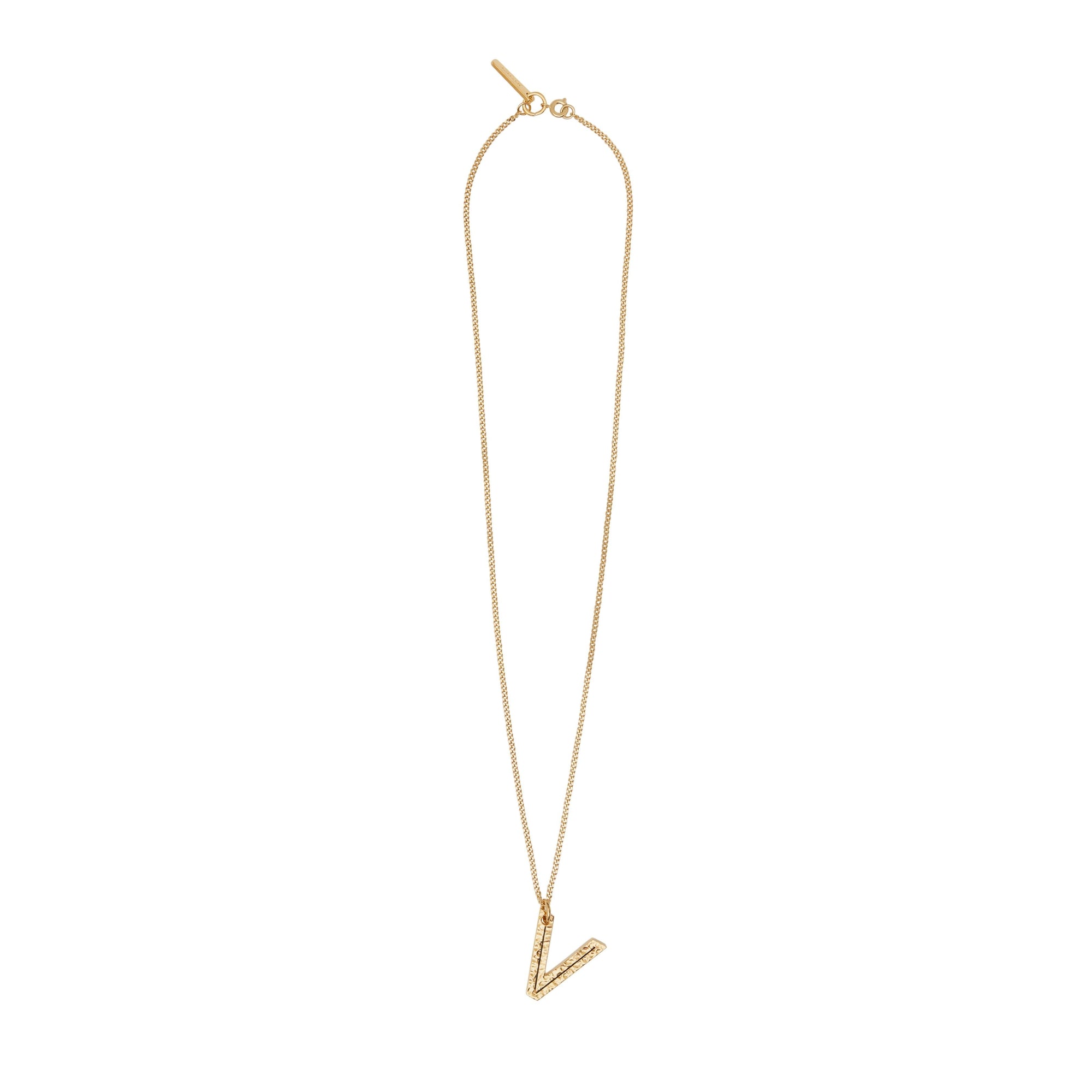 LIGHT GOLD Collier plaqué or avec bijou alphabet « V »