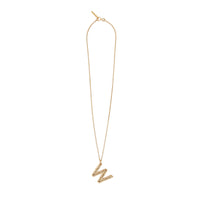 LIGHT GOLD Collier plaqué or avec bijou alphabet « W »