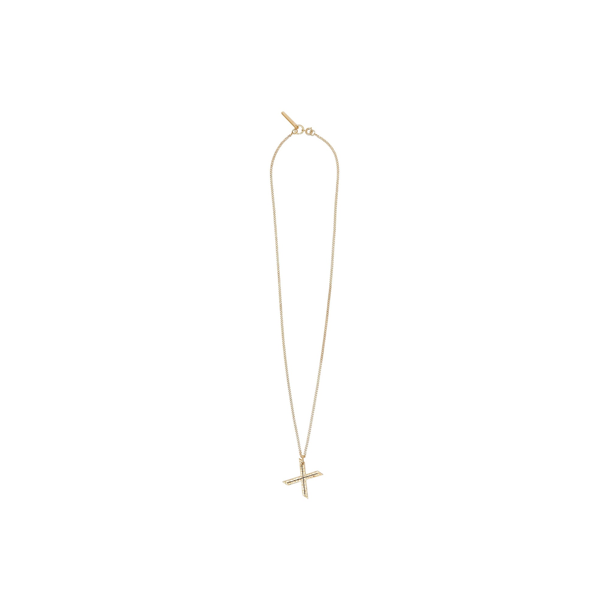 Collier plaqué or avec bijou alphabet « X » - Or Clair