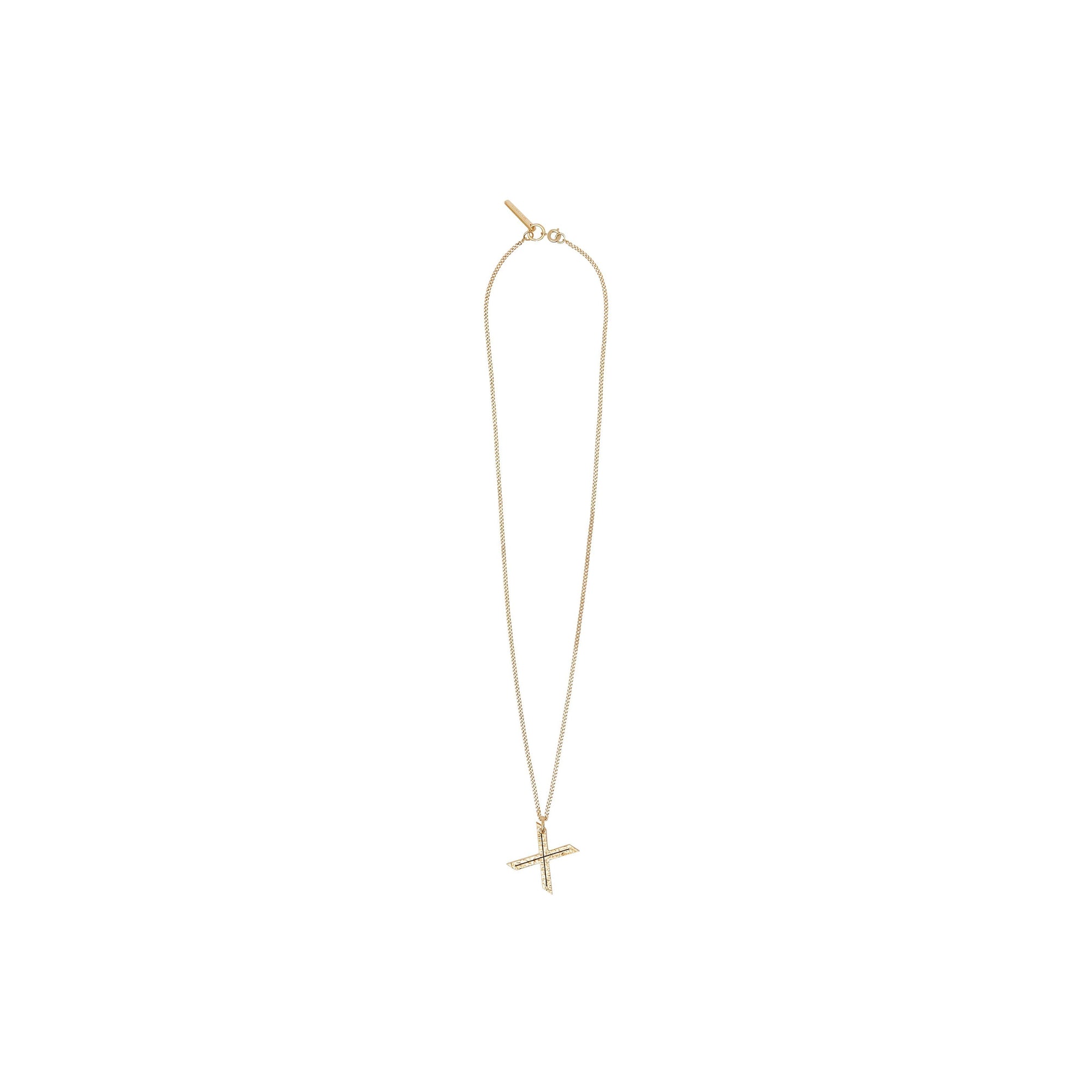 Collier plaqué or avec bijou alphabet « x » - Or clair