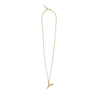 Collier plaqué or avec bijou alphabet « y » - Or clair