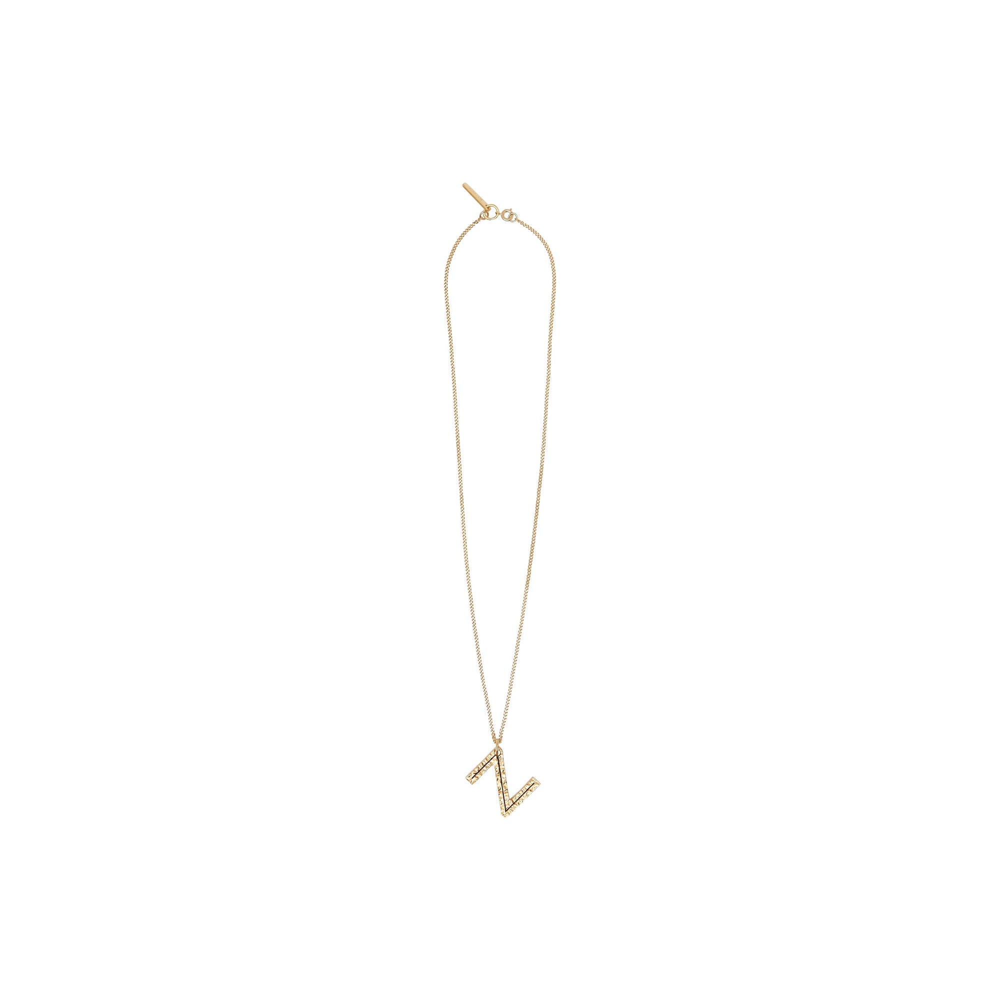 Collier plaqué or avec bijou alphabet « Z » - Or Clair