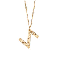 Collier plaqué or avec bijou alphabet « Z » - Or Clair