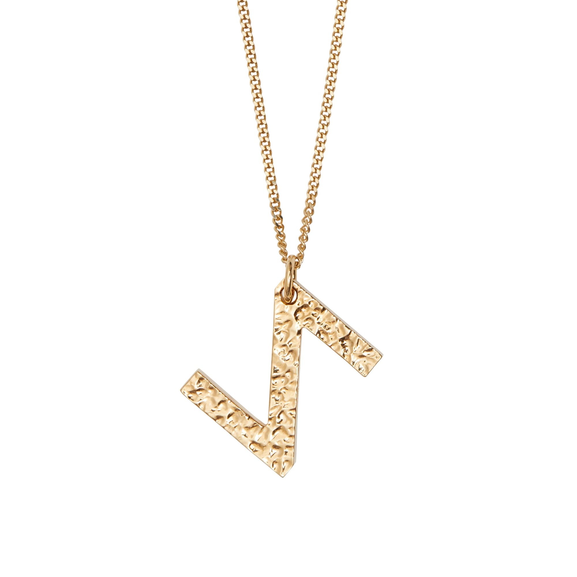 Collier plaqué or avec bijou alphabet « Z » - Or Clair