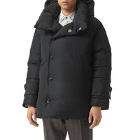 BLACK Manteau portefeuille oversize rembourré en duvet avec capuche amovible
