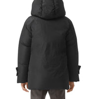 BLACK Manteau portefeuille oversize rembourré en duvet avec capuche amovible