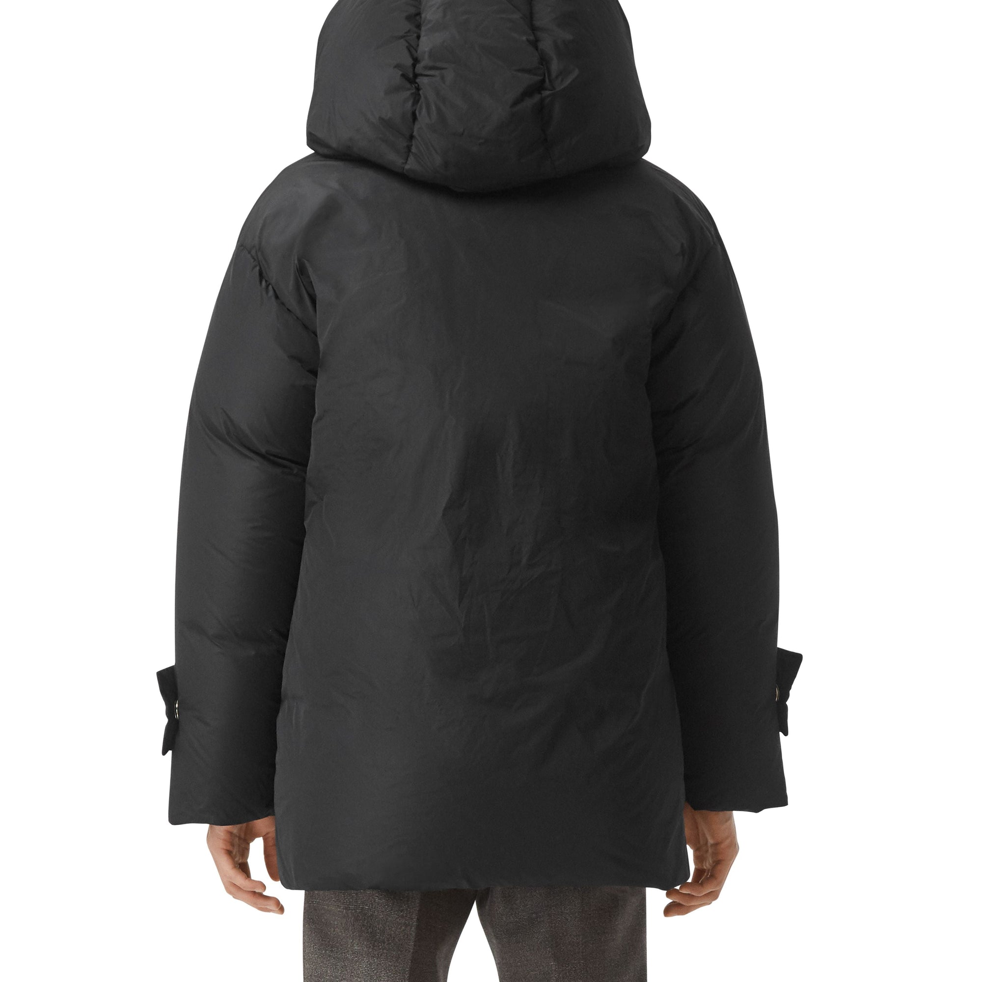 BLACK Manteau portefeuille oversize rembourré en duvet avec capuche amovible