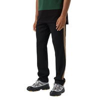 BLACK Pantalon de costume classique en laine à bandes latérales