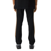 BLACK Pantalon de costume classique en laine à bandes latérales