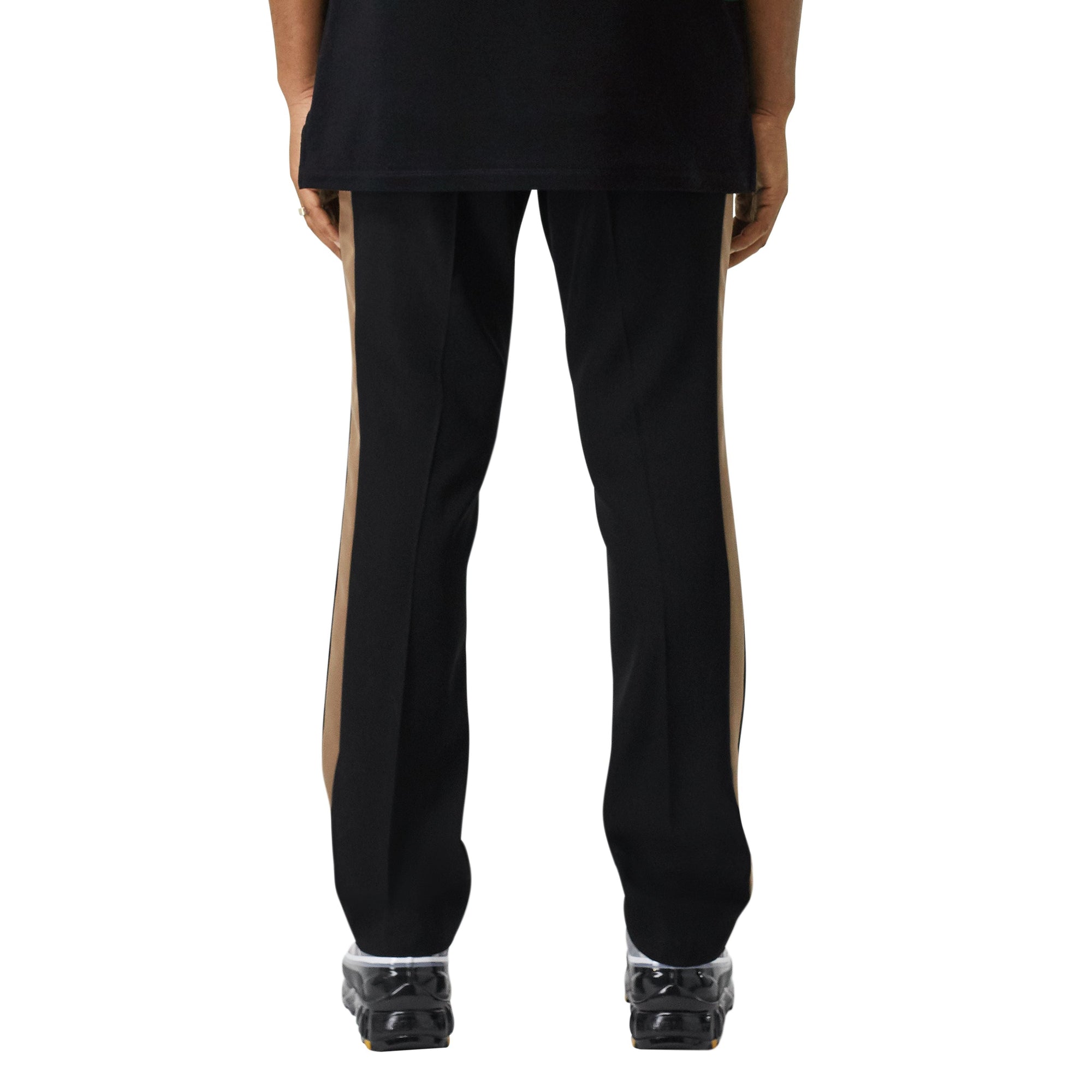BLACK Pantalon de costume classique en laine à bandes latérales
