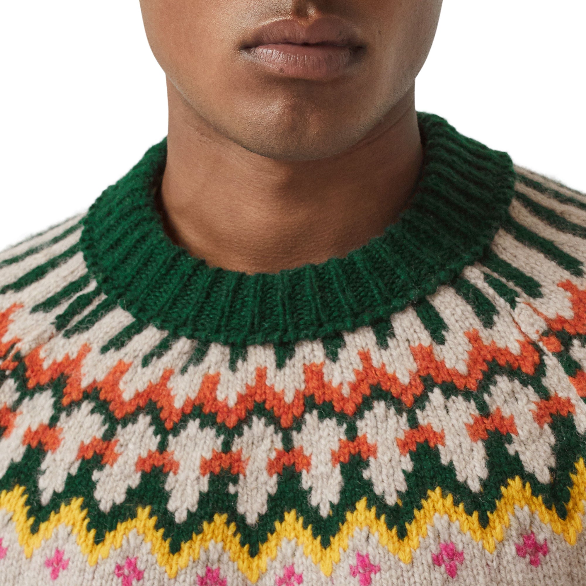 SESAME Pull en laine à motif Fair Isle