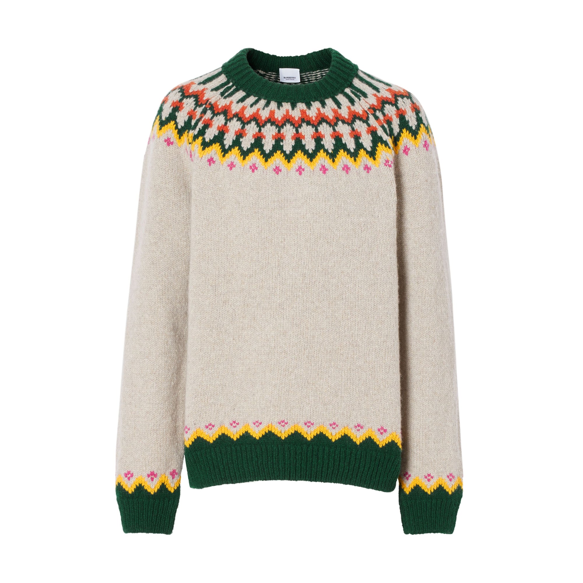 SESAME Pull en laine à motif Fair Isle
