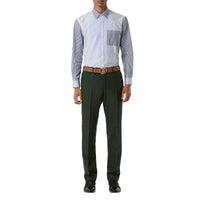 Pantalon de costume classique en laine et mohair - Vert forêt sombre